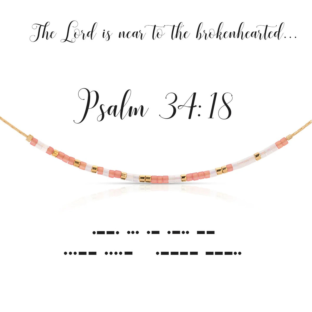 Psalm 34:18 Necklace