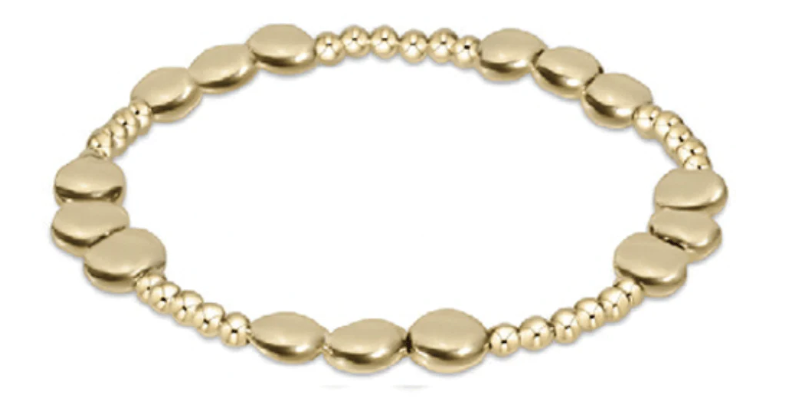 enewton Extends - Honesty Joy Pattern 6MM Bead Bracelet - Gold