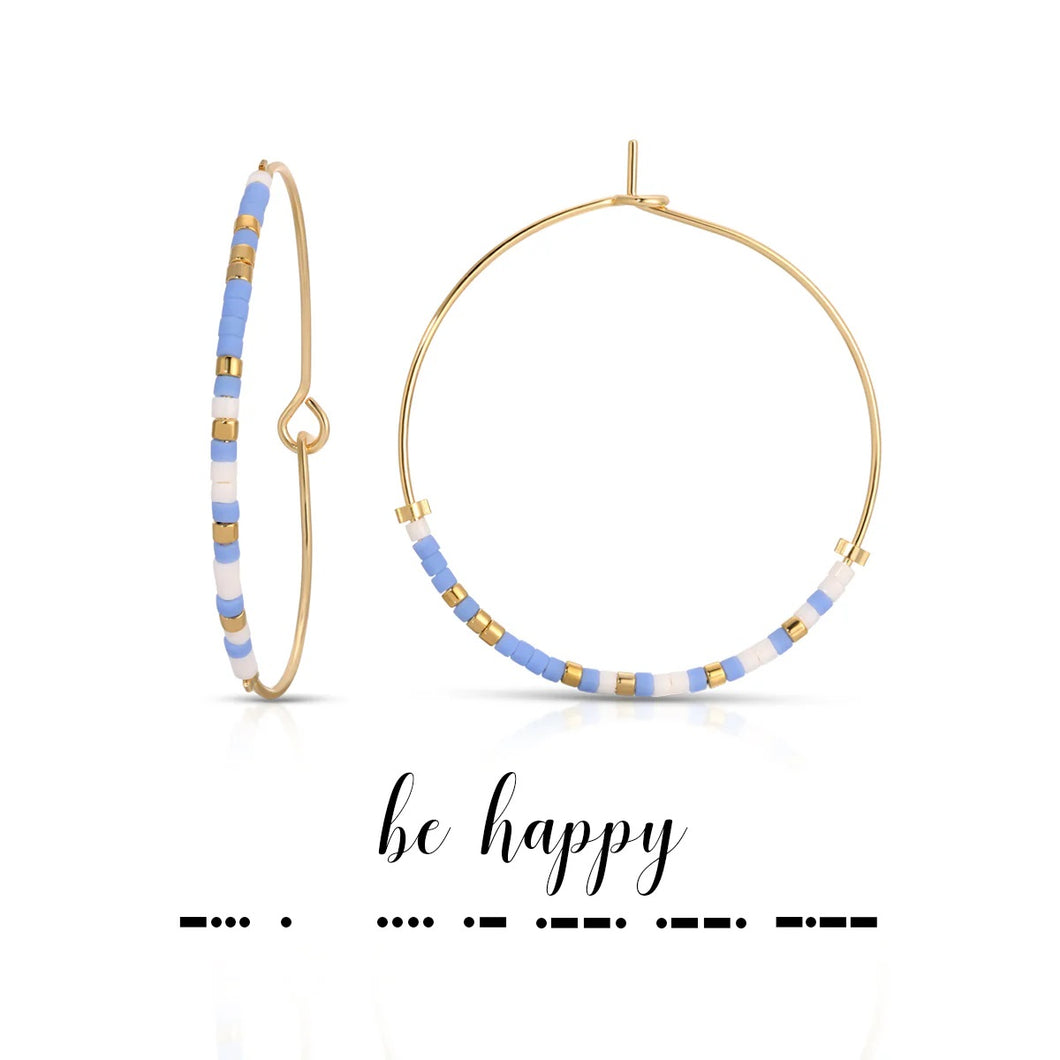 Be Happy Hoop Earrings