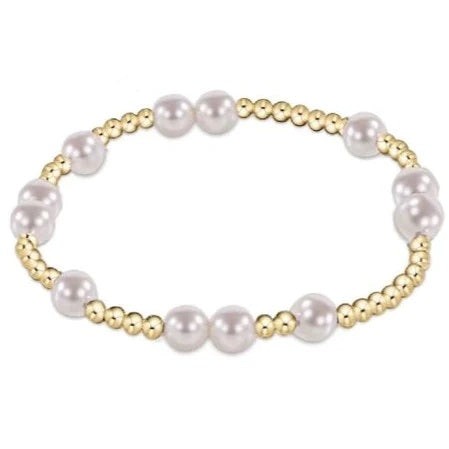 Hope Unwritten 6mm Bead Bracelet - Pearl