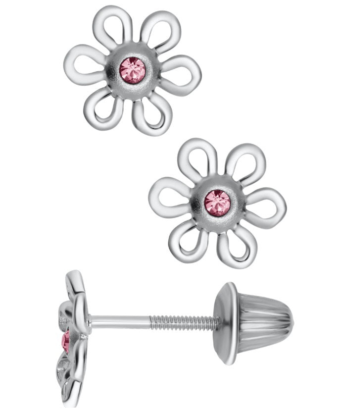 KK STERLING FLOWER EARRING