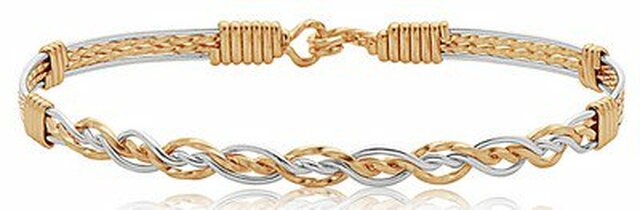 Unconditional - 14 kt Gold Artist Wire & Silver - Size 7.00