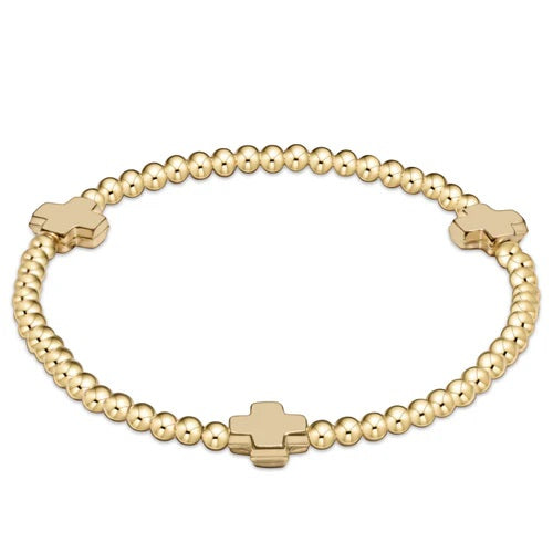 Egirl Signature Cross Bracelet Gold 3mm- Gold