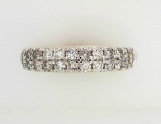 Ladies 14 Karat White Gold Diamond Band With 1.00Tw Round H/I Si2 Diamonds