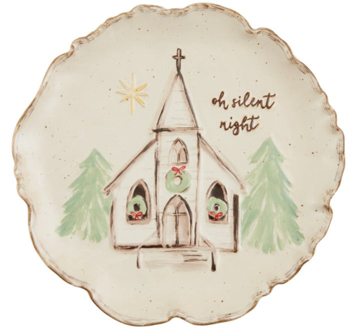 Oh Silent Night Church Platter