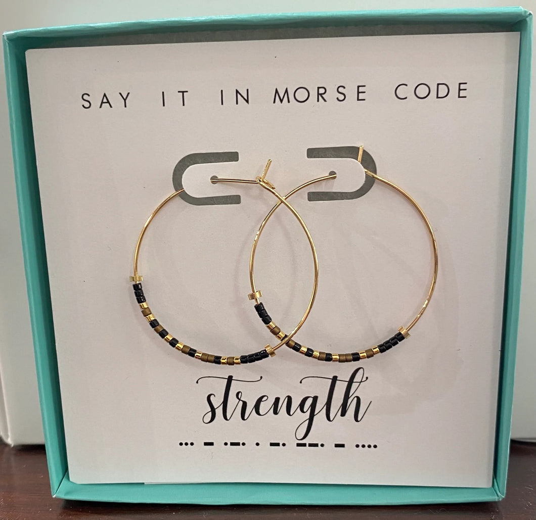 Strength Hoop Earrings