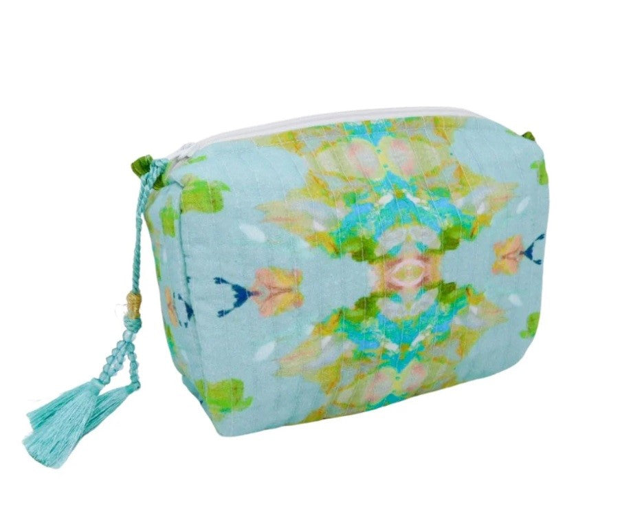 Stained Glass Blue Small Cosmetic Bag