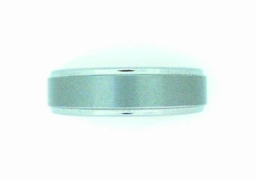 6MM Flat Brushed Tungsten Band With Polished Drop Edge Size 9