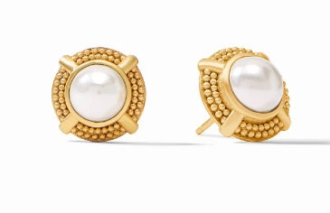 Cabochon Stud Pearl Earring