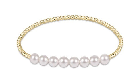 Classic Gold Beaded Bliss 2.5mm Bead Bracelet - 5mm Pearl