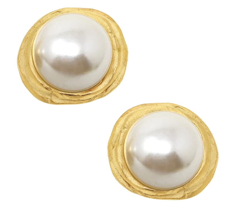 Pearl Studs- Gold