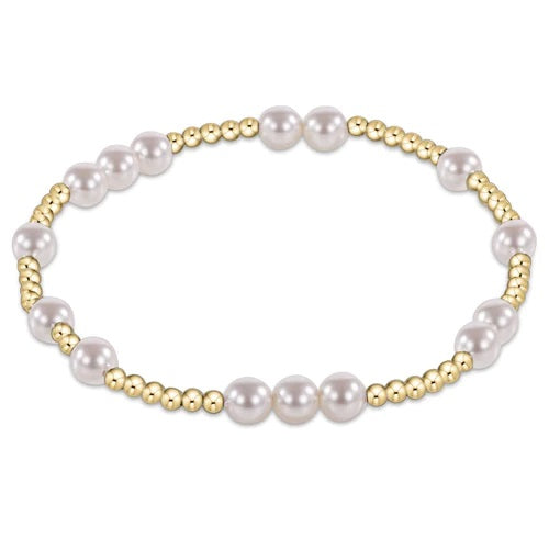 Hope Unwritten 4mm Bead Bracelet - Pearl